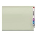 File Folders | Smead 29210 Extra-Heavy Recycled Pressboard Straight End Tab Folders - Legal, Gray/Green (25/Box) image number 3