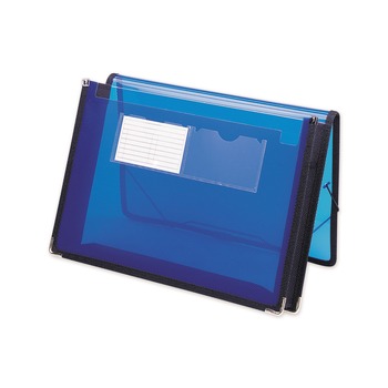Smead 1 Section 2.25 in. Expansion Poly Wallet - Letter Size, Translucent Blue