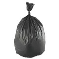 Trash Bags | Inteplast Group WSLW3858SHK Low-Density 60 Gallon 38 in. x 58 in. Commercial Can Liners - Black (100/Carton) image number 2