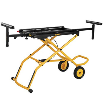 Dewalt DWX726 25 in. x 60 in. x 32.5 in. Heavy-Duty Rolling Miter Saw Stand - Yellow/Black