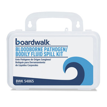 Boardwalk 54865 3 in. x 8 in. x 5 in. Bloodborne Pathogen Kit - White (30-Piece)
