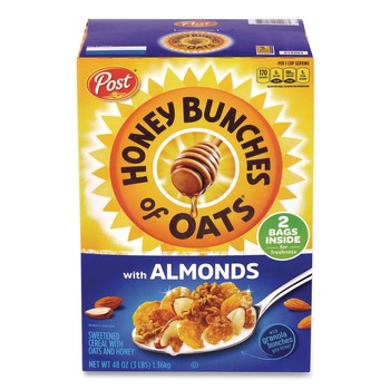 Green Rabbit 884912001641 48 oz. Box Honey Bunches of Oats with Almonds