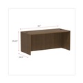  | Alera VA216630WA Valencia Series 65 in. x 29.5 in. x 29.63 in. Straight Front Desk Shell - Modern Walnut image number 5