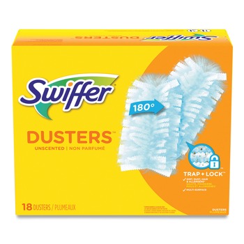 Swiffer 2 in. x 6 in. Dust Lock Fiber Refill Dusters - Light Blue (72/Carton)