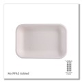 Food Trays, Containers, and Lids | Eco-Products EP-SCRC12NFA WorldView Vanguard 7 in. x 4.75 in. x 1 in. 12 oz. Sugarcane Fiber Rectangular Container - White (400/Carton) image number 8