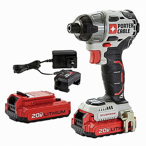 Impact Drivers | Porter-Cable PCCK647LB 20V MAX 1.5 Ah Cordless Lithium-Ion Brushless 1/4 in. Impact Driver Kit image number 0
