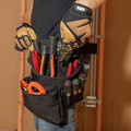 Tool Belts | Klein Tools 5701 PowerLine Series 11 in. x 6 in. x 12 in. 8 Pocket Tool Pouch - Black image number 4