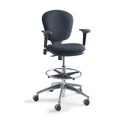  | Safco 3442BL Metro Collection Extended Height Swivel Tilt Chair - Black Fabric image number 2