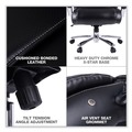  | Alera ALEMS4419 Maxxis Series 19.7 in. to 25 in. Seat Height Supports 500 lbs. Big/Tall Bonded Leather Chair - Black Seat/Back, Chrome Base image number 6