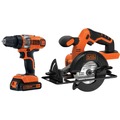 Clearance Center | Black & Decker BDCD220CS 20V MAX POWERCONNECT Lithium-Ion Brushed Cordless Drill Driver and Circular Saw Combo Kit (1.5 Ah) image number 1