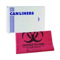 Bulk Savings Pricing 3 | Boardwalk A8046PRK 40 in. x 46 in. 45 gal. 1.3 mil Linear Low Density Health Care Trash Can Liners - Red (100/Carton) image number 0