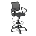  | Safco 3395BL Vue Series Mesh Extended Height Chair Acrylic Fabric Seat - Black image number 2