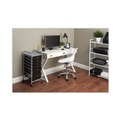 Office Jansan | Advantus 34005 1 Shelf 6 Drawers 13 in. x 15.38 in. x 32.13 in. Metal Portable Drawer Organizer - Matte Gray/Smoke image number 3