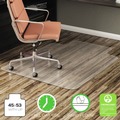 Office Jansan | Deflecto CM21232 45 in. x 53 in. EconoMat All Day Use Flat Packed Wide Lipped Chair Mat for Hard Floors - Clear image number 8