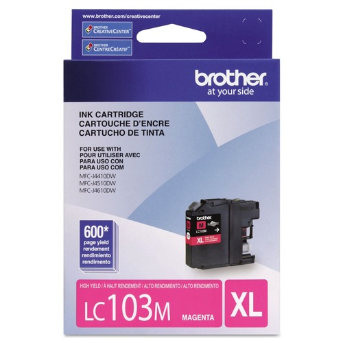 Bulk Savings Pricing 2 | Brother LC103M LC103M Innobella 600 Page-Yield High-Yield Ink - Magenta image number 0