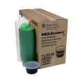 Food Trays, Containers, and Lids | Pactiv Corp. YL2512B Newspring DELItainer 4.55 in. Diameter x 2.45 in. H 12 oz. Plastic Microwavable Container - Black/Clear (240/Carton) image number 0