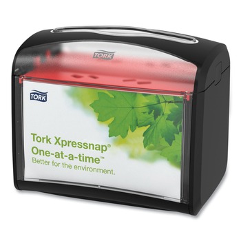 Tork 7.9 x 5.6 x 7.9 Xpressnap Tabletop Napkin Dispenser - Black
