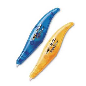 BIC Wite-Out Brand Exact Liner 0.2 in. x 236 in. Non-Refillable Correction Tape - Blue/Orange Applicators (2/Pack)