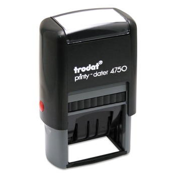 Trodat 1.63 in. x 1 in. Printy Economy 5-in-1 Self-Inking Date Stamp - Blue/Red