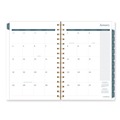 Calendars & Planners | AT-A-GLANCE 1768200 8.5 in. x 5.5 in. 12-Month (Jan-Dec 2026) Midnight Garden Weekly/Monthly Planner - Black/Pink/Green Cover image number 2