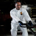 Bib Overalls | Ansell KCC44312 A40 Coveralls with Zipper Front and Elastic Wrists and Ankles - Medium/White (25/Carton) image number 4