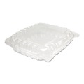 Food Trays, Containers, and Lids | Dart C89PST1 8.31 in. x 8.31 in. x 2 in. ClearSeal Hinged-Lid Plastic Containers - Clear (125/Bag, 2 Bags/Carton) image number 0
