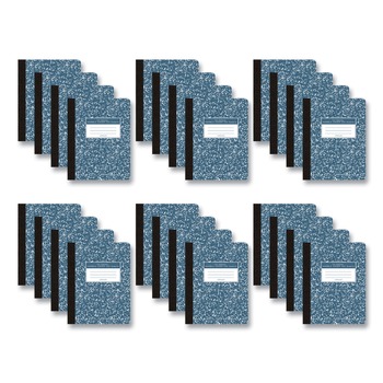 Roaring Spring 9.75 in. x 7.5 in. Sheets Hardcover Marble Composition Book - Blue Marble Cover (24/Carton)