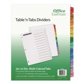 Office Jansan | Office Essentials 11679 Table 'n Tabs 11 in. x 8.5 in. 12-Tab Jan. to Dec. Dividers - Assorted (1-Set) image number 0