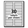 Office Jansan | Avery 05266 0.66 in. x 3.44 in. Permanent TrueBlock File Folder Labels with Sure Feed Technology - White (30/Sheet, 25 Sheets/Pack) image number 4