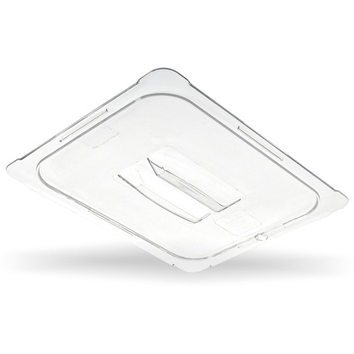 Food Service | Carlisle 10210U07 12.88 in. x 20.75 in. x 0.88 in. StorPlus Polycarbonate Plastic Handled Universal Lid - Clear image number 0