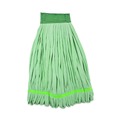 Tradesmen Day Sale | Boardwalk BWKMWTLGCT Microfiber Looped-End Wet Mop Head - Large, Green (12/Carton) image number 1