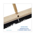  | Boardwalk BWK20618 3 in. Medium Weight Polypropylene Bristles 18 in. Brush Floor Brush Head - Black image number 2