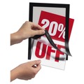 Floor Signs | Durable 491301 DURAFRAME 5.5 x 8.5 Sign Holder - Black Frame (2/Pack) image number 6
