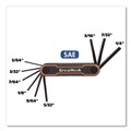 Office Jansan | Great Neck 74205 2-Piece Metric/SAE Hex Key Fold-Up Tool Set - SAE Black-Oxide/Blue, Metric Black-Oxide/Red image number 2