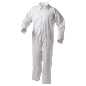 Ansell A35 Liquid and Particle Protection Coveralls - Large/White (25/Carton)