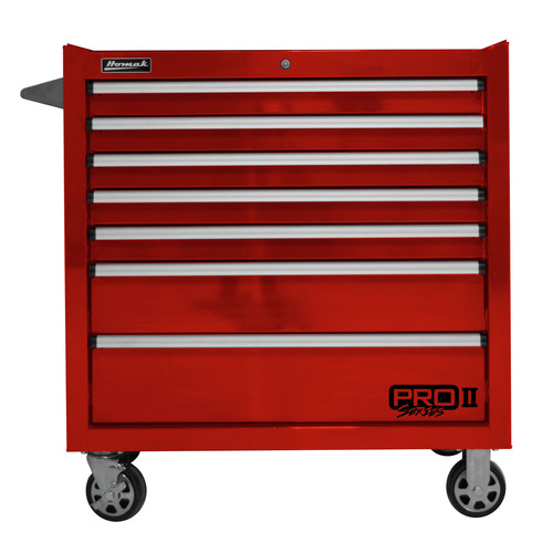 Save 10% off Homak Products | Homak RD04036072 36 in. Pro 2 7-Drawer Roller Cabinet (Red) image number 0