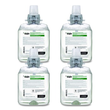 GOJO Industries 5165-04 1,250 mL Green Certified Foam Hand Cleaner Refill - Unscented (4/Carton)