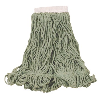 Rubbermaid Commercial Super Stitch Blend Cotton/Synthetic Mop Head - Large, Green (6/Carton)