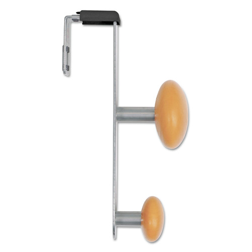 Cubicle Garment Peg, 2-Hook, 1.2 x 1.38 x 7.9, Wood, Metallic Gray, 1.5 lb Capacity Cubicle Garment Peg, 2-Hook, 1.2 x 1.38 x 7.9, Wood, Metallic Gray, 1.5 lb Capacity