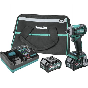 Factory Reconditioned Makita 40V MAX XGT Brushless Lithium-Ion Cordless 4-Speed Impact Driver Kit with 2 Batteries (2.5 Ah)