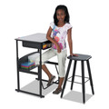 Office Chairs | Safco 1205BL 35.5 in. Seat Height AlphaBetter Adjustable Backless Student Stool, Supports Up to 250 lb - Black image number 1