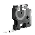 Labels | DYMO 18443 0.37 in. x 18 ft. Rhino Permanent Vinyl Industrial Label Tape - White/Black Print image number 1