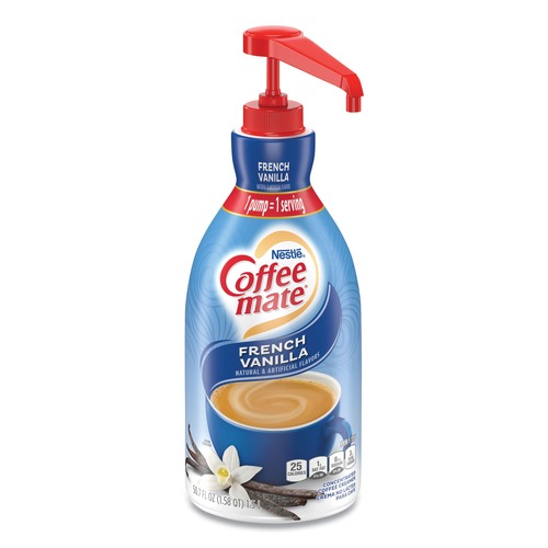 Coffee | Coffee-Mate 12039864 1.5 Liter Liquid Coffee Creamer Pump Bottle - French Vanilla image number 0