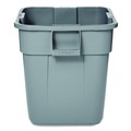 Cleaning Carts | Rubbermaid Commercial FG352600GRAY 28 Gallon Polyethylene Square Brute Container - Gray image number 1