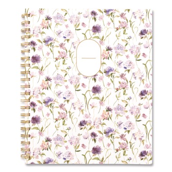 AT-A-GLANCE 11 in. x 8.5 in. 12-Month (Jul 2025-Jun 2026) Leah Bisch Petite Floral Academic Weekly Monthly Planner - Purple/Green Cover
