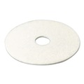 Sponges & Scrubbers | 3M 4100 5/Carton 17 in. dia., 4100 Low-Speed Super Polishing Floor Pads - White image number 1