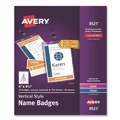  | Avery 08521 4.25 in. x 6 in. Top Load Lanyard-Style Badge Holder with Laser/Inkjet Inserts - White (75/Pack) image number 0