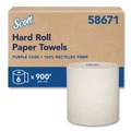 Paper Towels and Napkins | Scott 58671 8 in. x 900 ft. 1-Ply 100 Percent Recycled Hard Roll Paper Towels - Brown (6/Carton) image number 0