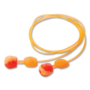Howard Leight by Honeywell 28 dB NRR TrustFit Pod Corded Reusable Foam Earplugs - One Size Fits Most, Orange (1000/Carton)