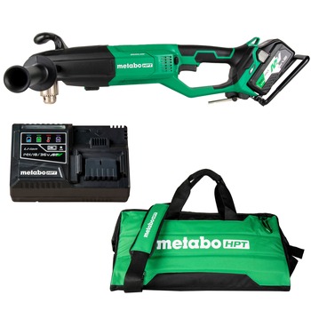 Metabo HPT 36V MultiVolt Lithium-Ion Brushless 1/2 in. Cordless High Power Right Angle Drill Kit (4 Ah/8 Ah)